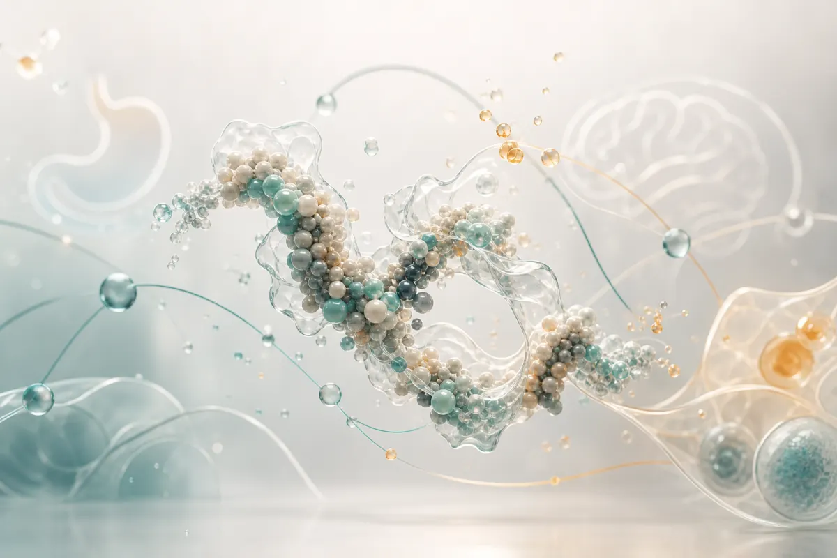 Abstract molecular artwork for Cagrilintide