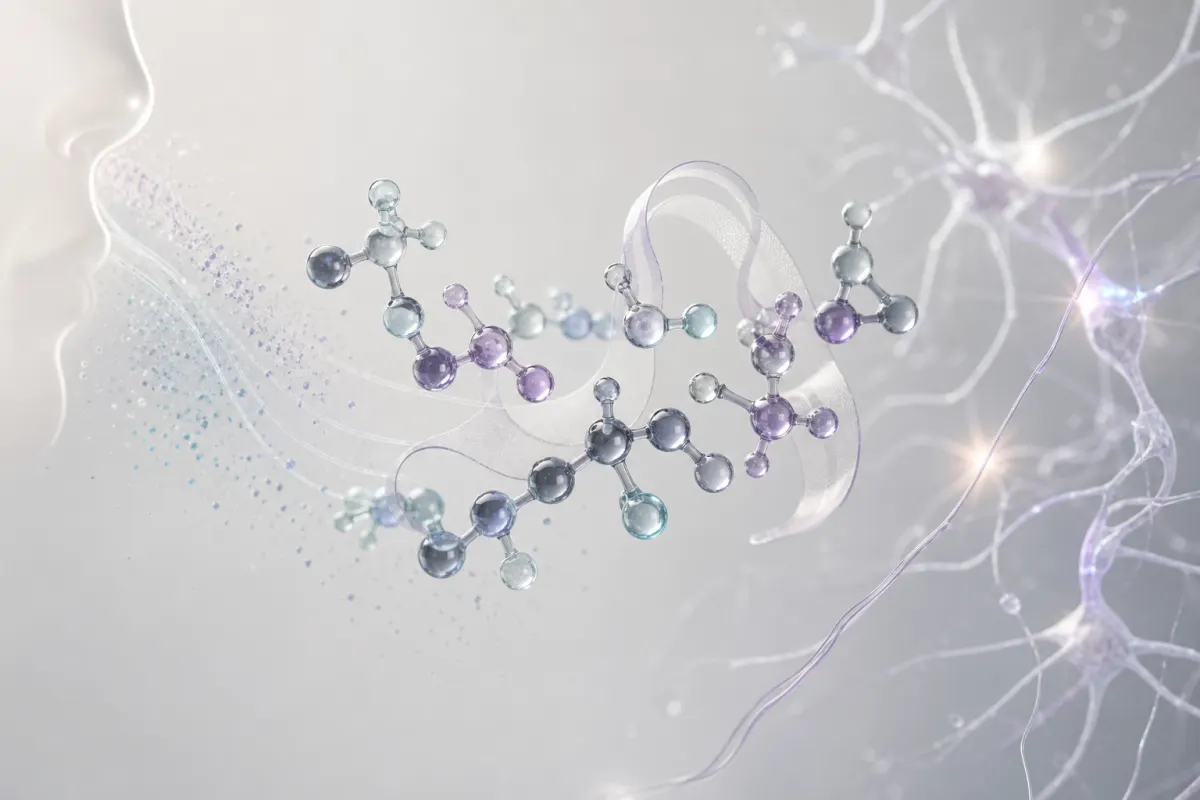 Abstract molecular artwork for Dihexa