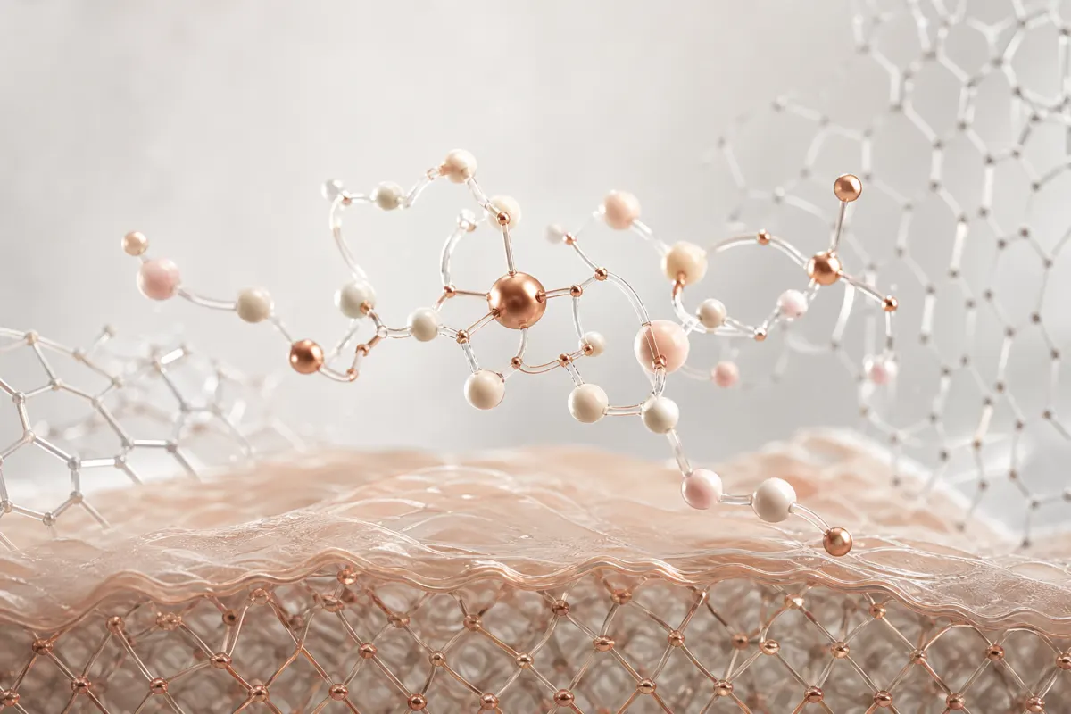Abstract molecular artwork for GHK-Cu