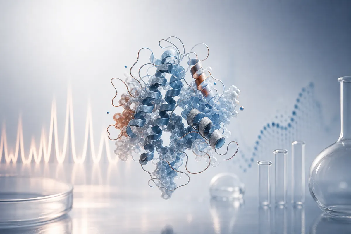 Abstract molecular artwork for IGF-1 LR3