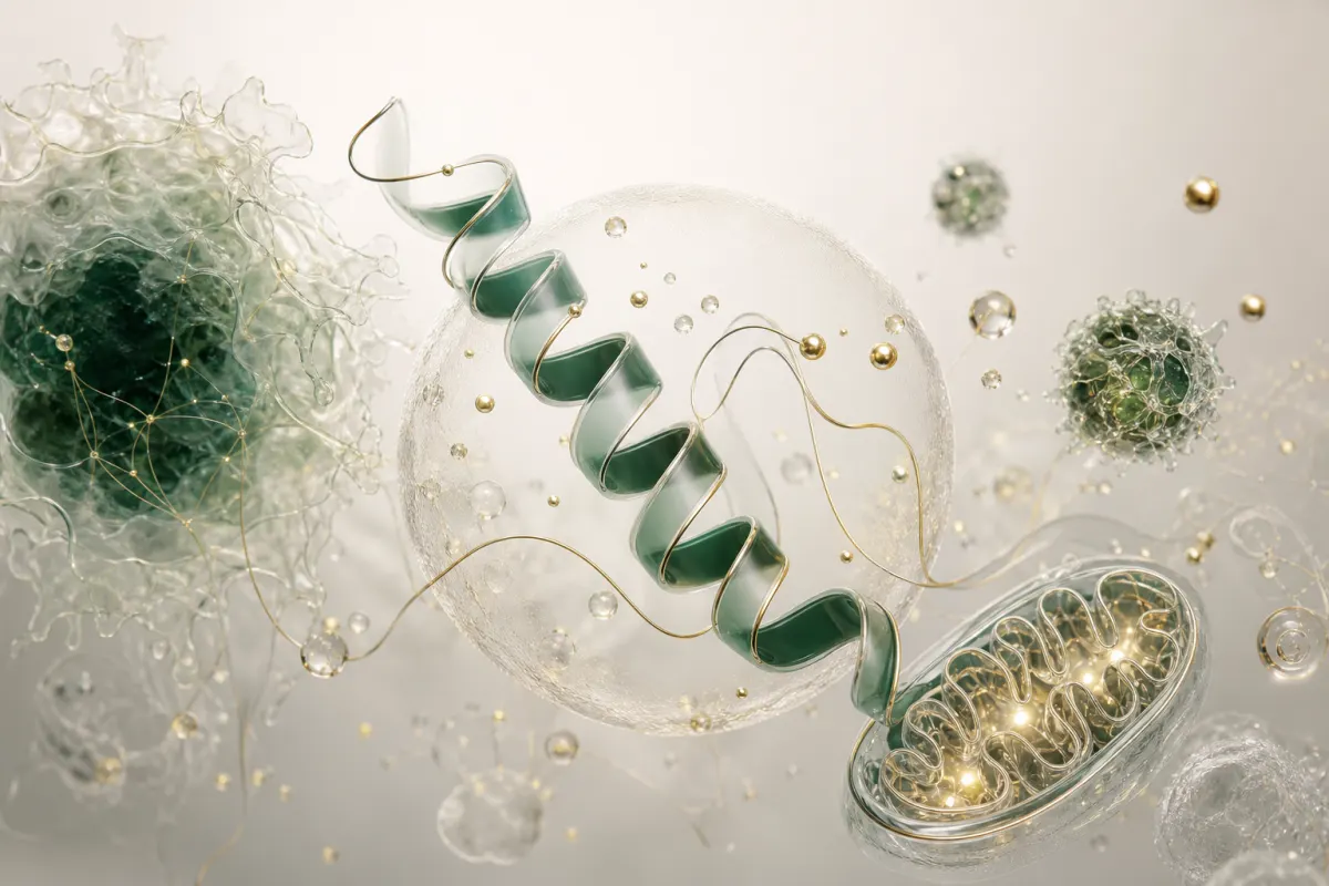 Abstract molecular artwork for LL-37