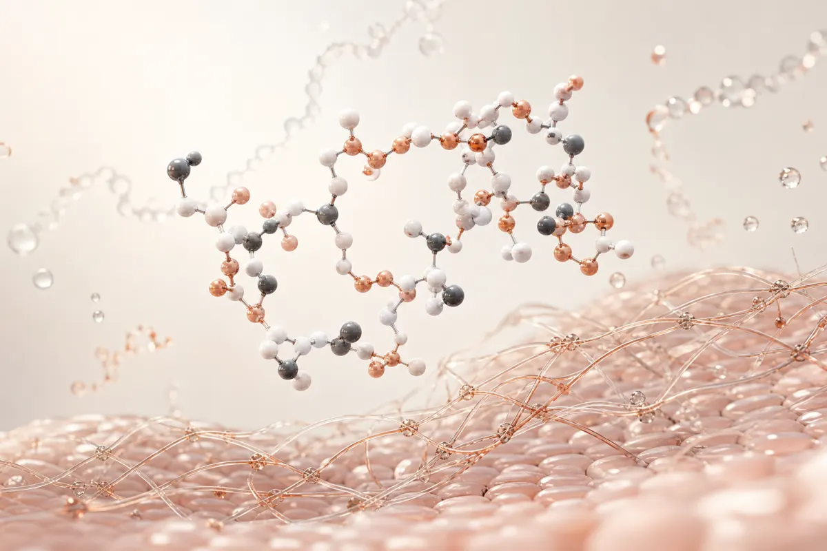 Abstract molecular artwork for Melanotan II