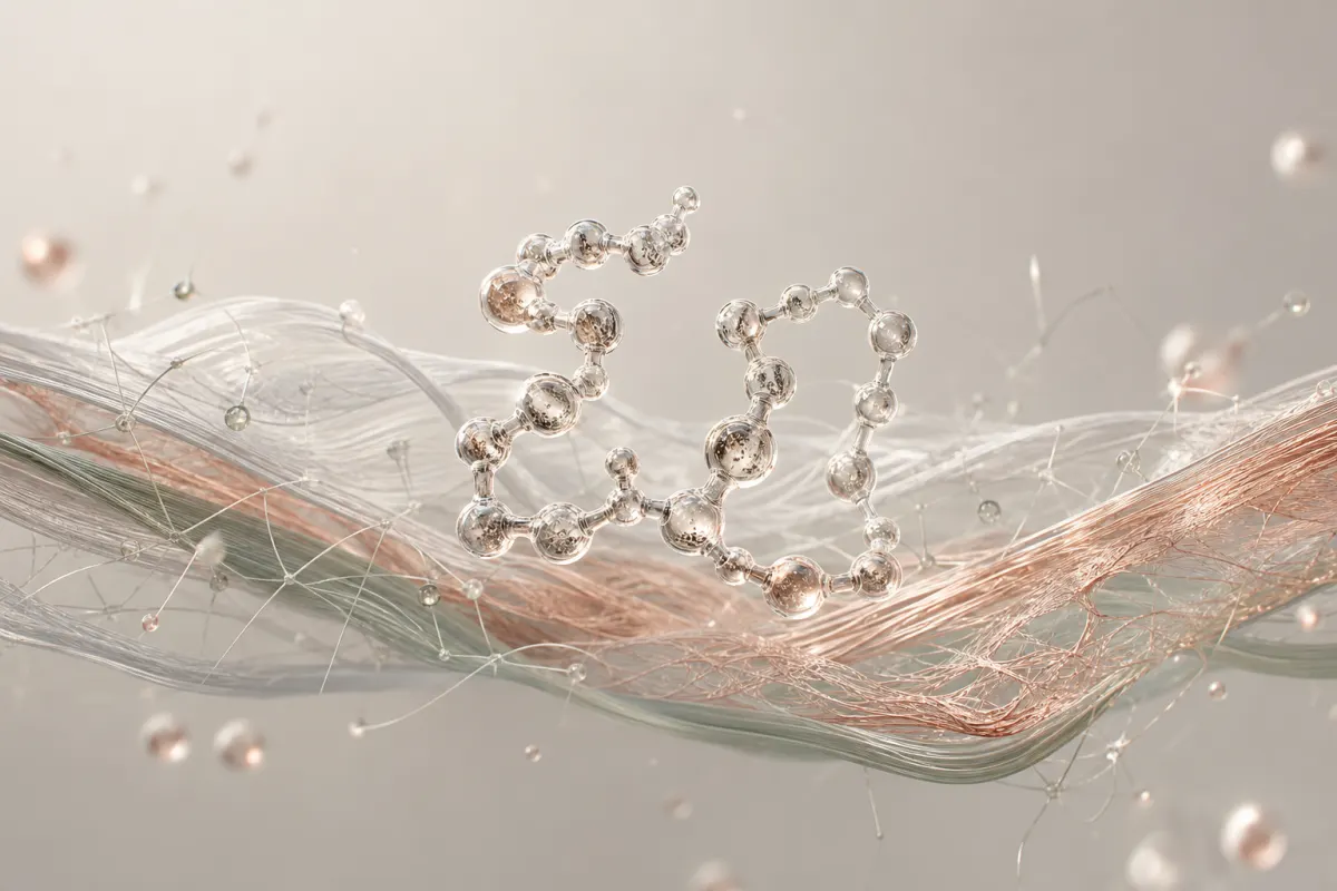 Abstract molecular artwork for TB-500